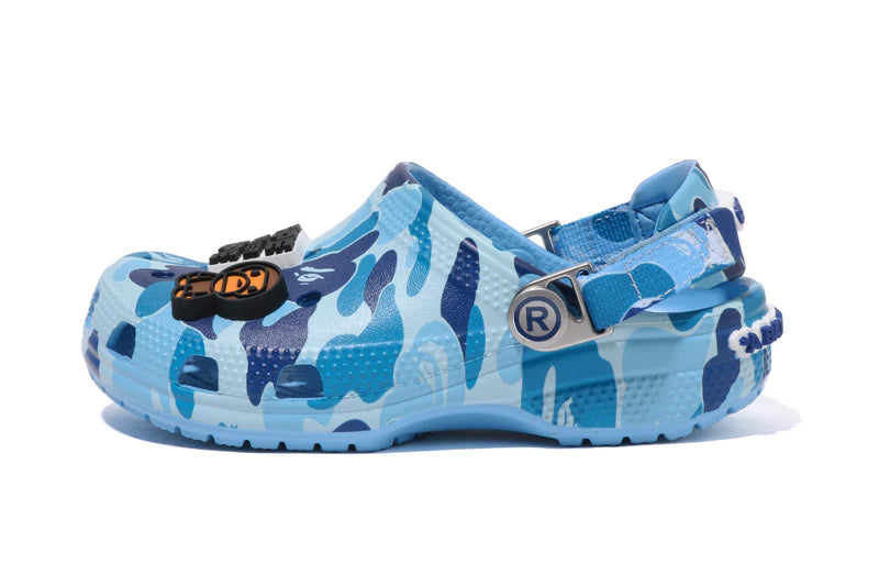 A Bathing Ape Clog "Blue Camo" sneakers