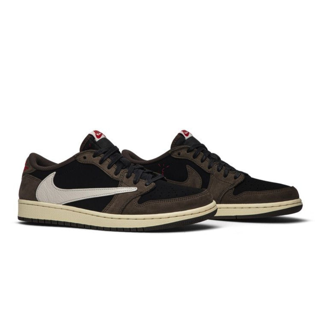 2019 Travis Scott and Jordan Brand collaborate on an Air Jordan 1 Low, taking
