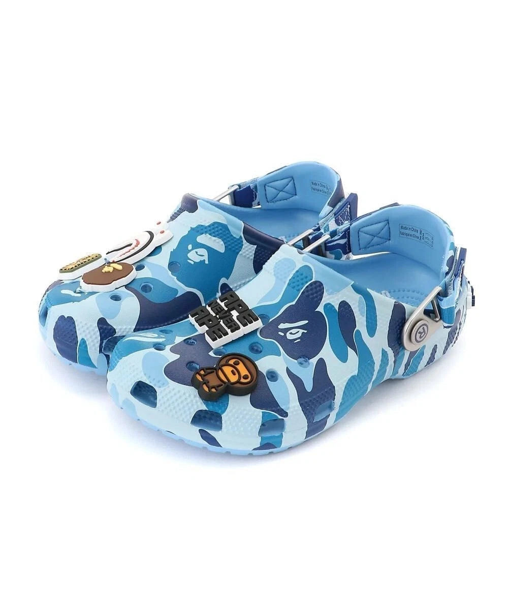 A Bathing Ape Clog "Blue Camo" sneakers